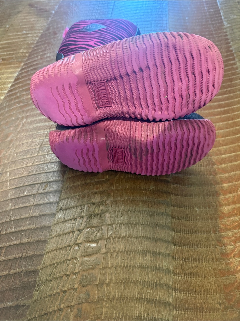 Muck Boots Kids Pink Zebra Waterproof Rain & Snow Boot - Picture 6 of 7